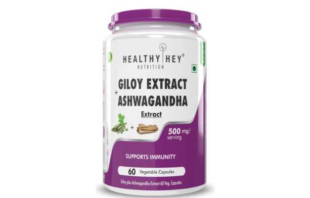 Healthyhey Nutrition Giloy Extract Plus Ashwagandha Extract Capsule