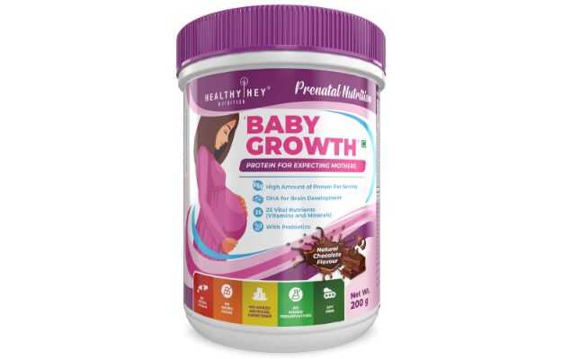 HealthyHey Nutrition Prenatal Baby Growth Protein Powder Chocolate 