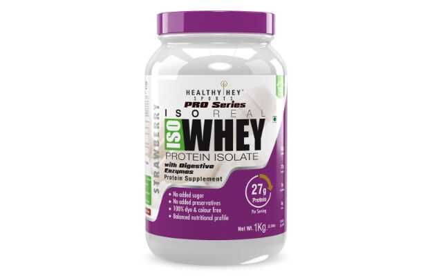 HealthyHey Nutrition Sports Pro Series Isoreal Whey Protein Powder Strawberry