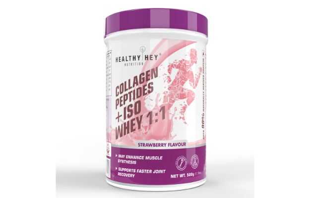 HealthyHey Nutrition Collagen Peptides with ISO Whey Protein Powder