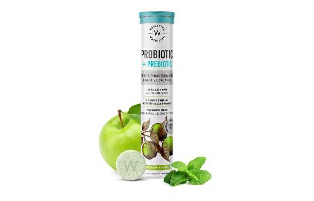 Wellbeing Nutrition Probiotic+Prebiotic Effervescent Tablet Green Apple & Mint