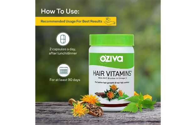 OZiva Hair Vitamins Capsule: Uses, Price, Dosage, Side Effects, Substitute,  Buy Online
