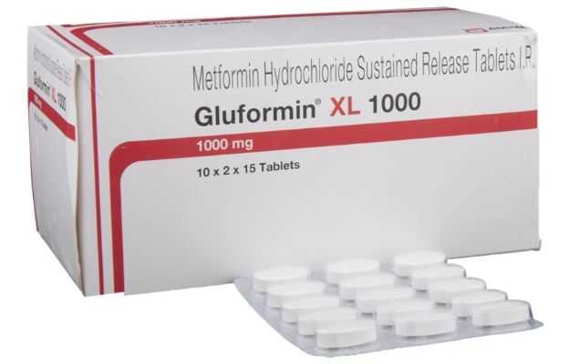 Gluformin XL 1000 Tablet SR (15)