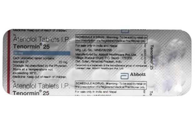 Tenormin 25 Tablet Uses Price Dosage Side Effects Substitute Buy Online