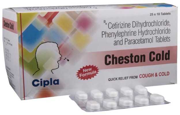 Cheston Cold Tablet in Hindi की जानकारी, लाभ, फायदे, उपयोग, कीमत, खुराक,  नुकसान, साइड इफेक्ट्स - Cheston Cold Tablet ke use, fayde, upyog, price,  dose, side effects in Hindi