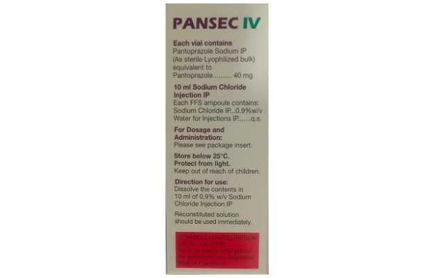 Pansec Injection (1): Uses, Price, Dosage, Side Effects, Substitute ...