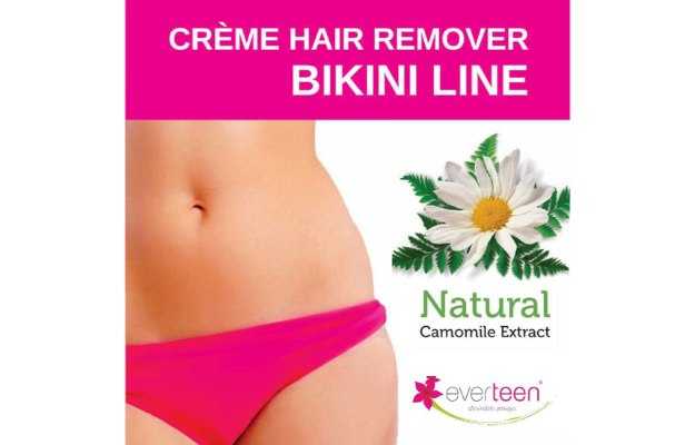 Buy everteen NATURAL Hair Removal Cream with Chamomile for Bikini Line &  Underarms in Women and Girls | No Harsh Smell, No Skin Darkening, No Rashes  | 1 Pack 50 g with