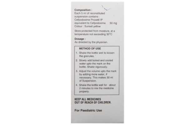 Kefpod 50 Mg Suspension Orange: Uses, Price, Dosage, Side Effects ...