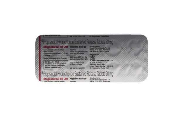 Migrabeta TR 20 Tablet (10): Uses, Price, Dosage, Side Effects ...