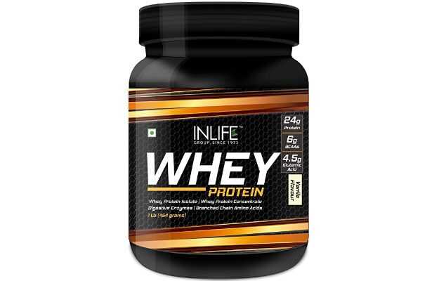 Inlife Whey Protein Powder (Vanilla Flavor) 400 Gm