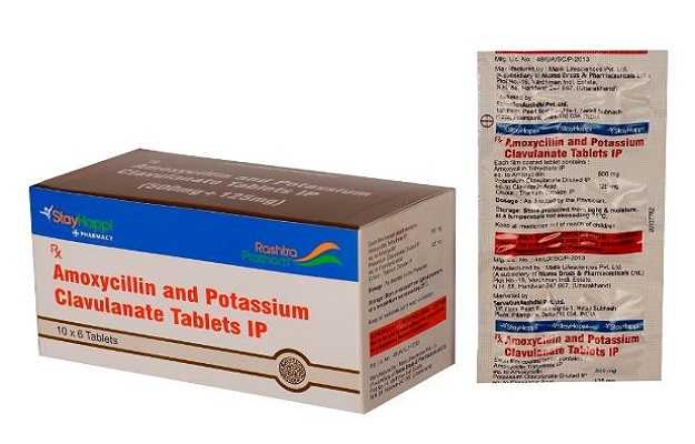 Stay Happi Amoxycillin 500 Mg+Potassium Clavulanate 125 Mg Tablet