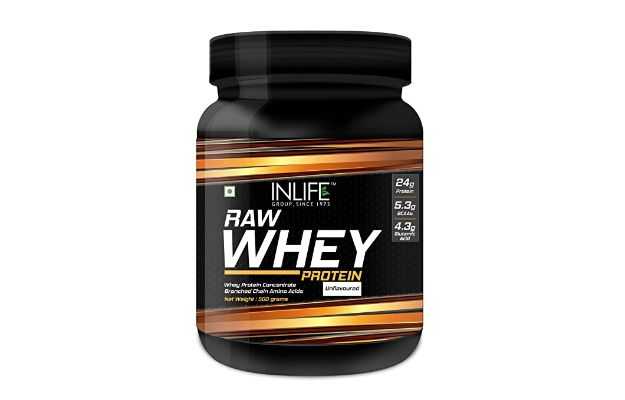 Inlife Raw Whey Protein Powder 500 Gm (Unflavored)