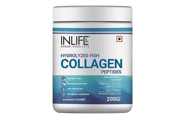 Inlife Hydrolyzed Fish Collagen Peptides Powder (Blueberry Flavor)