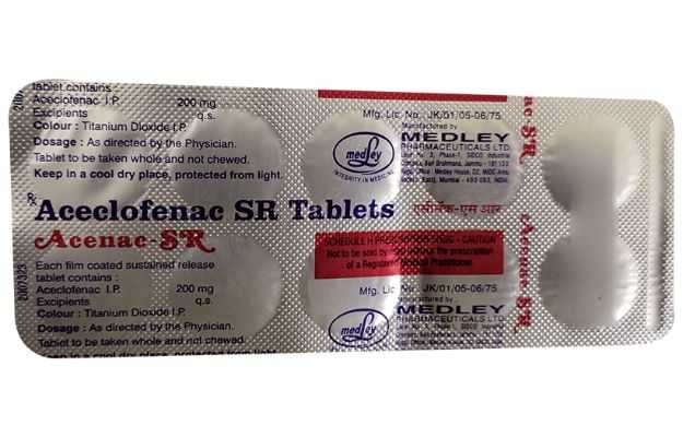 Acenac Sr Tablet Uses Price Dosage Side Effects Substitute Buy Online