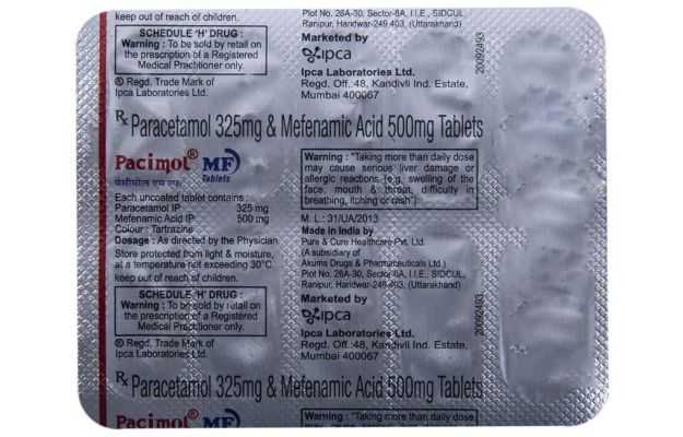 Pacimol Mf Tablet Uses Price Dosage Side Effects Substitute Buy Online