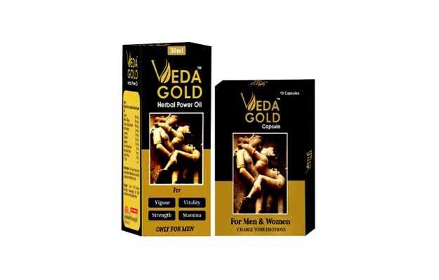 Veda Gold Ayurvedic Oil For Erectile Dysfunction And Capsule (30 ML + 10 Capsules)