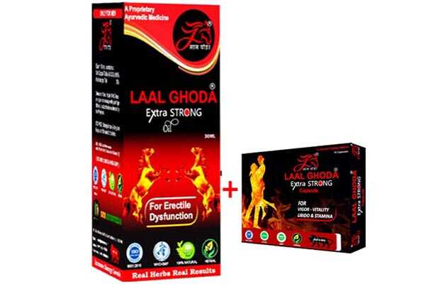 Laal Ghoda Sexual Power Oil And Capsule For Men Combo Pack (30 ML + 10 Capsules)