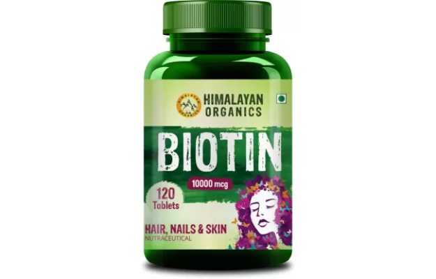 Himalayan Organics Biotin 10,000Mcg for Hair Growth tablets (120)