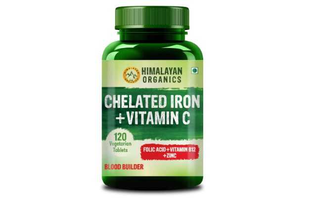 Himalayan Organics Chelated Iron with Vitamin C Supplement Tablets (120)