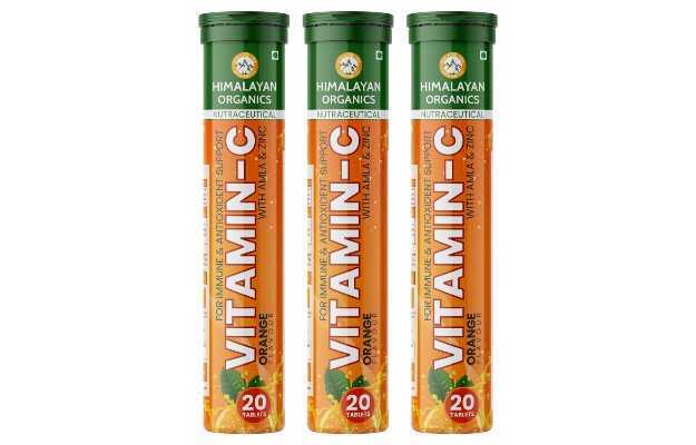  Himalayan Organics Vitamin C, Amla with Zinc, Immunity Booster, Anti - Oxidant Supplement Tablets (20)