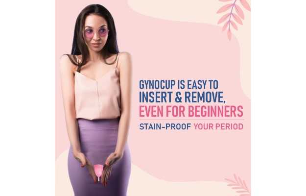 GynoCup Reusable Menstrual Cup for Women-Medium Size with Pouch
