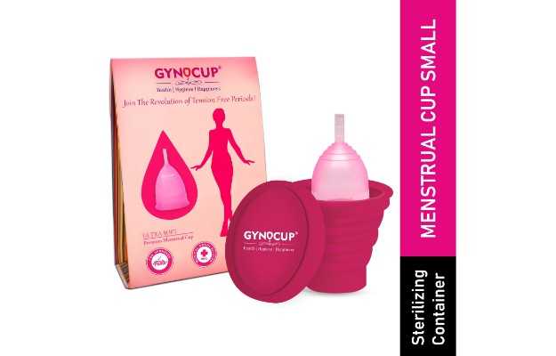 GynoCup Premium Menstrual Cup for Women - Small Size With Menstrual Cup Sterilizer Container