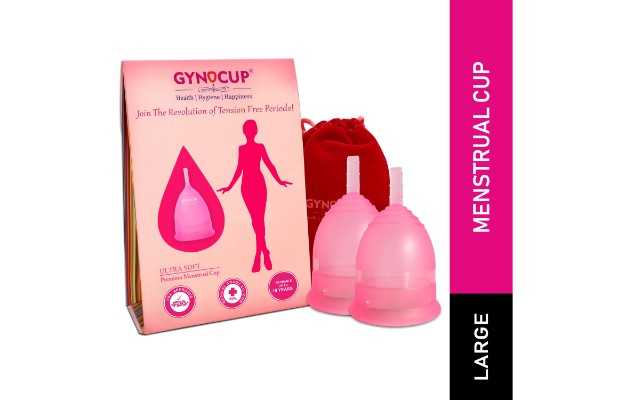 GynoCup Premium Menstrual Cup for Women - Large Size Pack of 2
