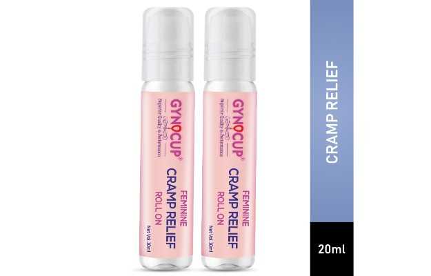 GynoCup Feminine Cramp Relief Roll On All in One - Pack of 2 (10ml Each)