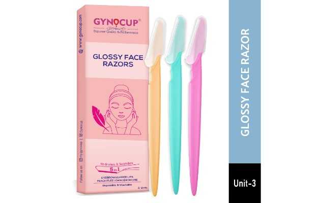 GynoCup Glossy Face Razor for Women - Pack of 3 Units