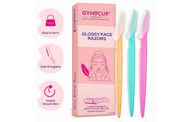 GynoCup Glossy Face Razor for Women - Pack of 3 Units_1