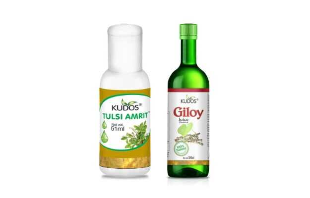 Kudos Ayurveda Tulsi Amrit And Giloy Juice Combo Pack