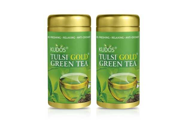 Kudos Tulsi Gold Green Tea Pack of 2