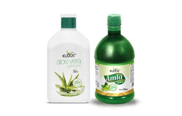 Kudos Aloe Vera Gold juice And Amla Ras Combo Pack