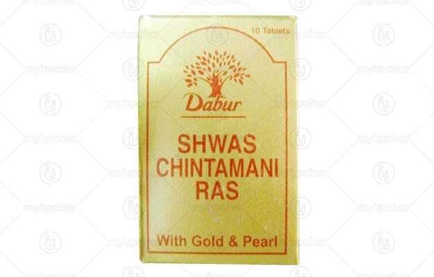 Dabur Shwas Chintamani Ras with Gold and Pearl Tablet (25)