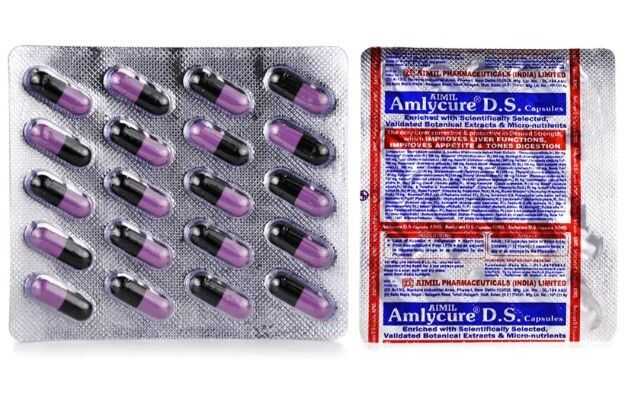 Aimil Amlycure Ds Capsule In Hindi क ज नक र ल भ फ यद उपय ग क मत ख र क न कस न स इड इफ क ट स Aimil Amlycure Ds Capsule Ke Use Fayde Upyog Price Dose Side Effects In Hindi