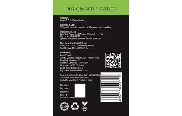 Dark Forest Dry Ginger Soonth Powder Uses Price Dosage Side Effects Substitute Buy Online 5907