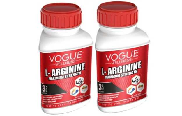 Vogue Wellness L-Arginine Tablet (120) Pack of 2