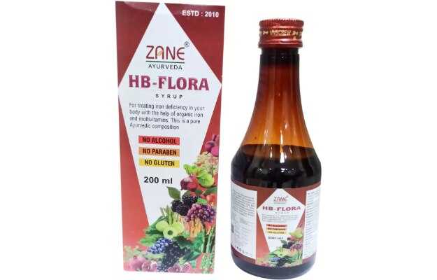 Zane Ayurveda HB Flora Syrup Pack of 2 (Each 200ml) 