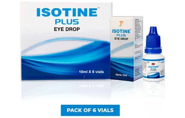 Jagat Pharma Isotine Plus Eye Drop Pack of 6 (10ml Each)