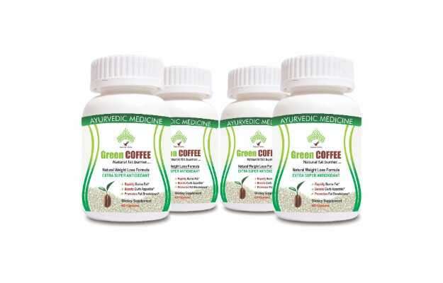 Navpraan Ayurveda Green Coffee Natural Weight Loss Capsules 4 Month Course
