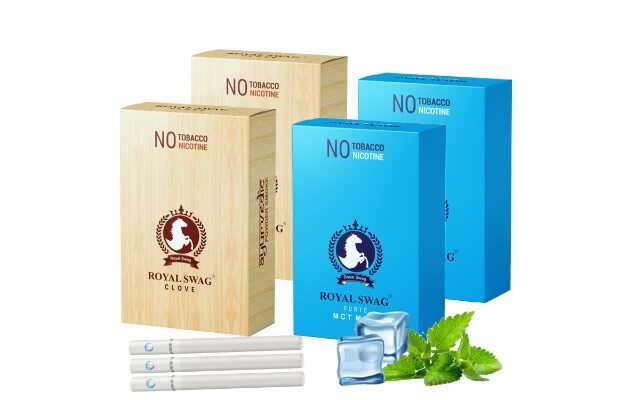 Royal Swag Ayurvedic & Herbal Cigarette, Combo Pack of Clove, Mint Flavour (20 Sticks Each)