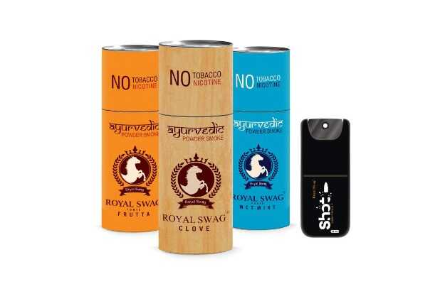 Royal Swag Ayurvedic Cigarette Nicotine and Tobacco Free Combo Frutta, Clove and Mint (15 Stick, 1 Shot) 