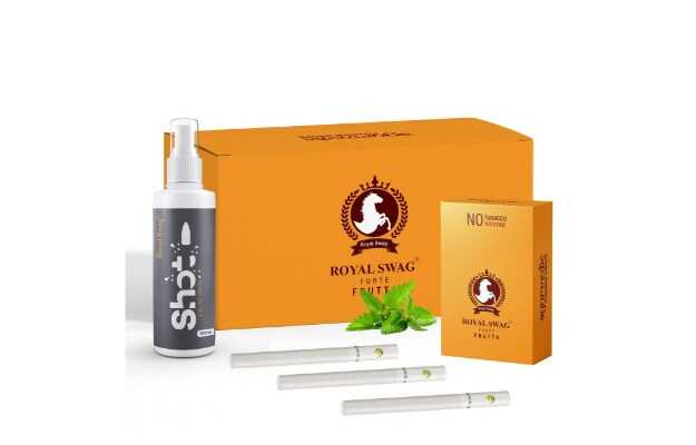 Royal Swag Ayurvedic & Herbal Cigarette, Frutta Flavour Smoke Tobacco Free Cigarettes with Shot Helps in Quit Smoking  (100 Sticks)
