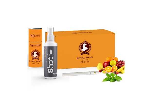 Royal Swag Ayurvedic & Herbal Cigarette, Frutta Flavour Smoke for Nicotine Free & Tobacco Free Cigarettes with Shot Helps in Quit Smoking  (50 Sticks)