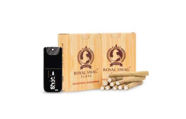 Royal Swag Ayurvedic & Herbal Long Filtered Bidi Smoke, (Pack of 2 X 20 ...