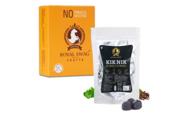 Royal Swag Ayurvedic Cigarette Combo of Frutta Flavour 20 Stick With Kik Nik Candy(85g) Smoking Cessations (Pack of 20)
