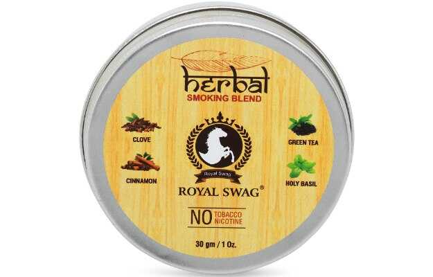 Royal Swag Tobacco & Nicotine Free Smoking Mixture With 100% Natural Herbal Smoking Blend (makes 40 rolls) Tobacco Alternatives, Herbal Smoking Mix 1 Pack 30gm Smoking Cessations