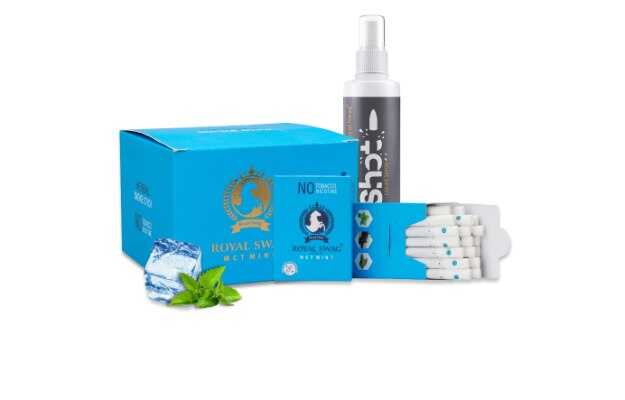 Royal Swag Ayurvedic & Herbal Cigarette, Mint Flavour Smoke for Nicotine Free & Tobacco Free Cigarettes with Shot Helps in Quit Smoking (200 Sticks , 1 Shot 100 ML) Smoking Cessations