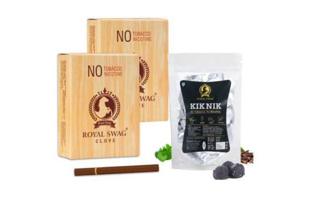 Royal Swag Ayurvedic Cigarette Combo Pack of Clove Flavour(40 Stick) With Kik Nik Candy 85g Smoking Cessations