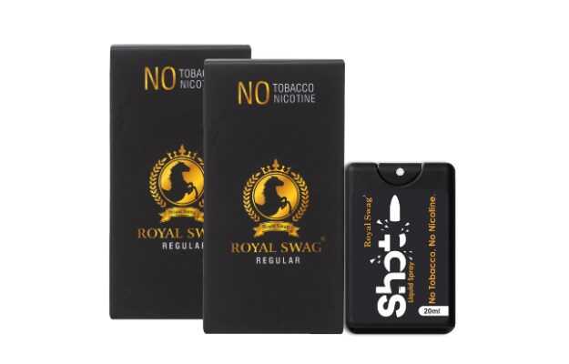 Royal Swag Ayurvedic Cigarettes Tobacco/Nicotine Free(20 Smoke,Shot 1)Helps in Quit Smoking Smoking Cessations (Pack of 20)